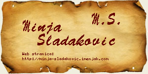 Minja Sladaković vizit kartica